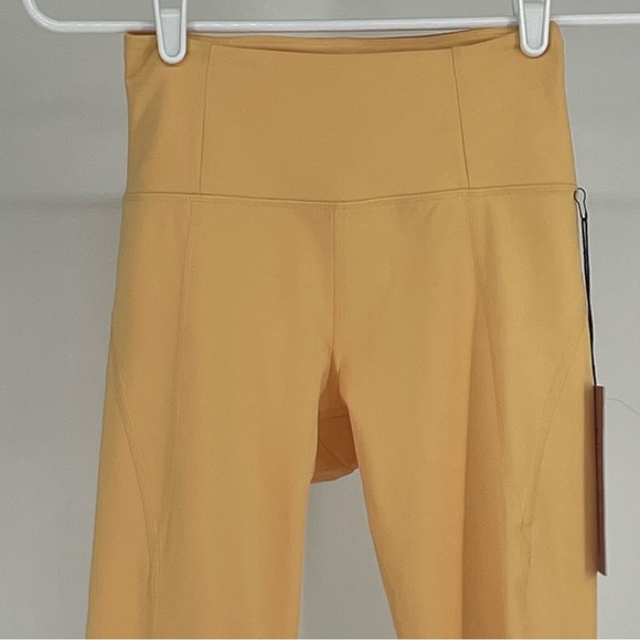 GIRLFRIEND COLLECTIVE NWT HIGH WAIST CAPRI LEGGINGS SUNBURST YELLOW EXTRA SMALL - Picture 5 of 9